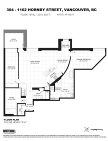 Aerial View of 304 1102 Hornby Street, Vancouver, BC