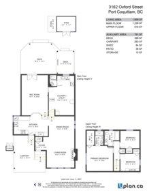 Aerial View of 3162 Oxford Street, Port Coquitlam, BC