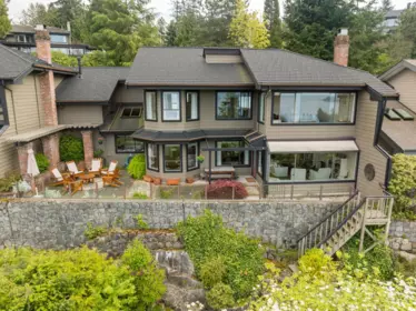 Aerial View of 5207 Aspen Drive, West Vancouver, BC