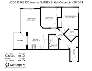 206 15388 105 Avenue, Surrey, BC, Surrey — Apartment/Condo for sale