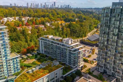 Exterior Rear Photo of 706 3557 Sawmill Crescent, Vancouver, BC