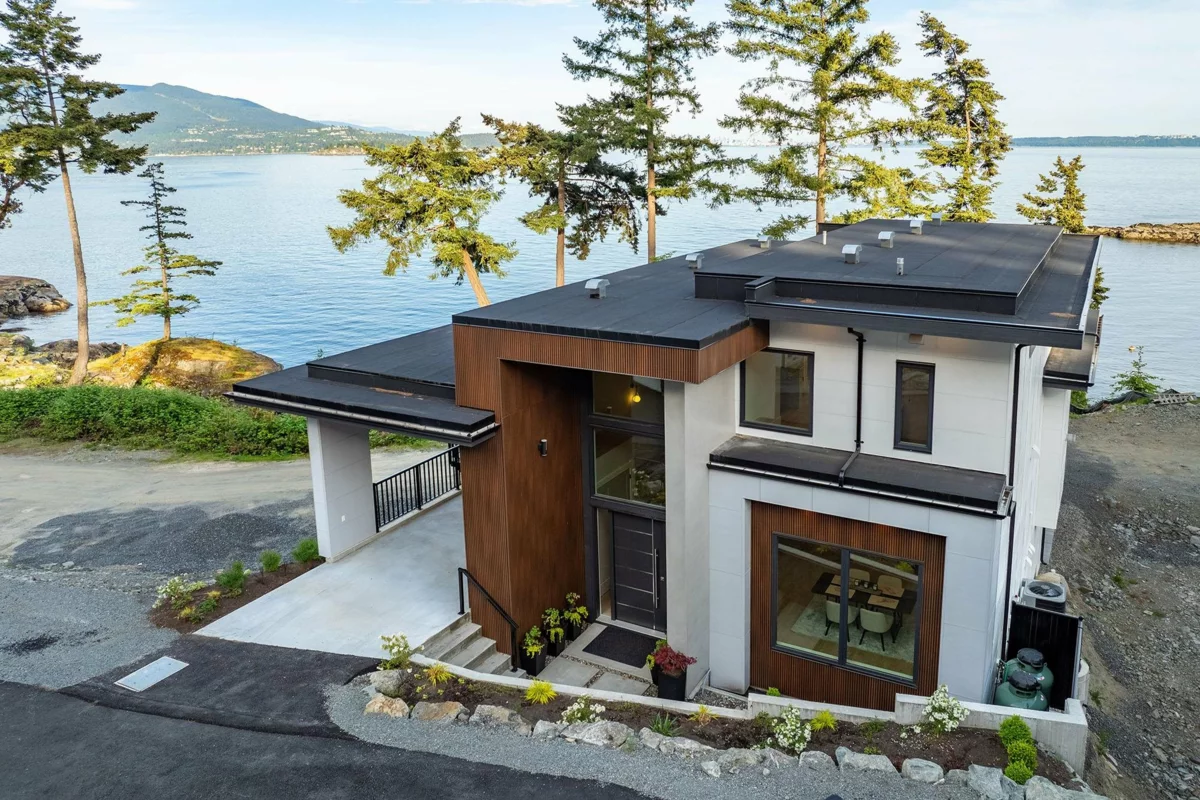 Aerial View of 239 Shore Lane, Bowen Island, BC