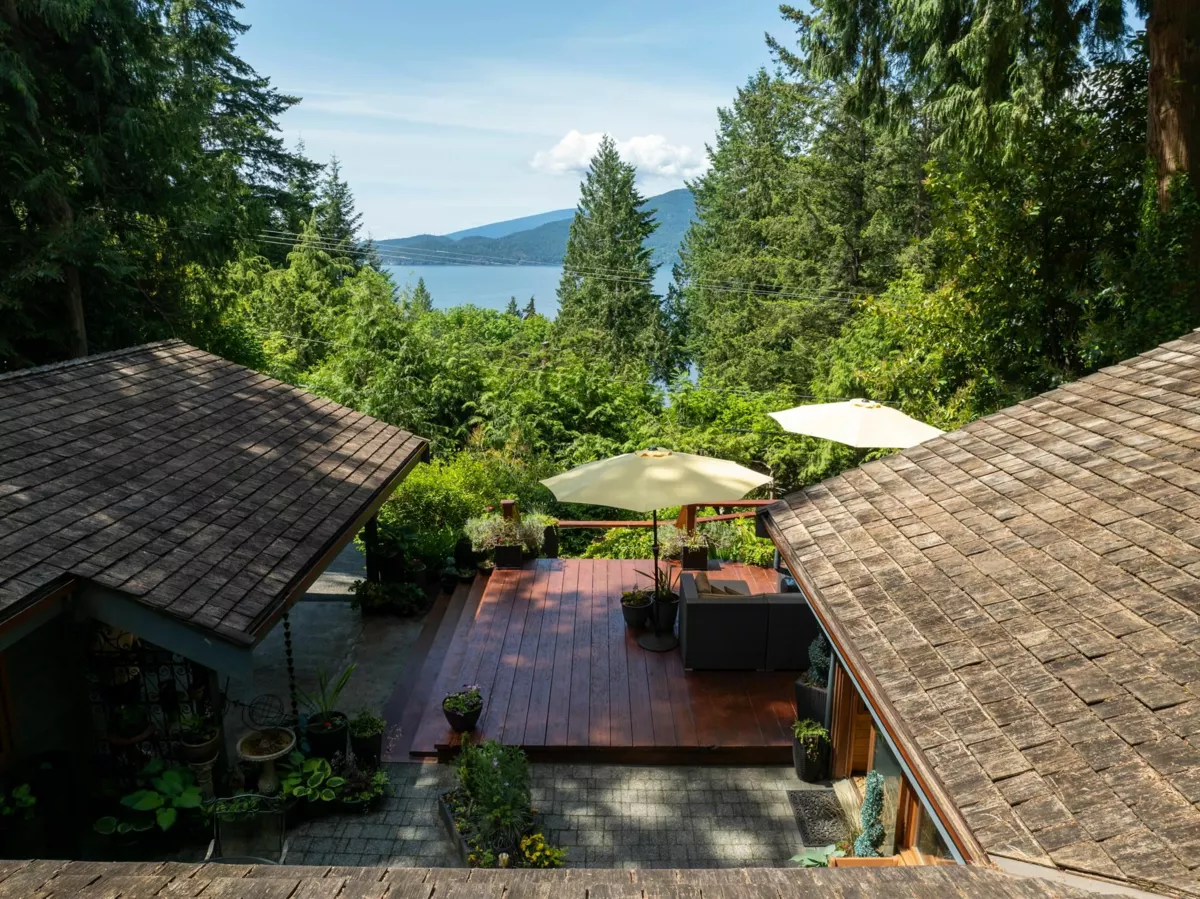 Aerial View of 315 Bayview Road, Lions Bay, BC