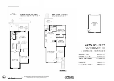 Aerial View of 4225 John Street, Vancouver, BC