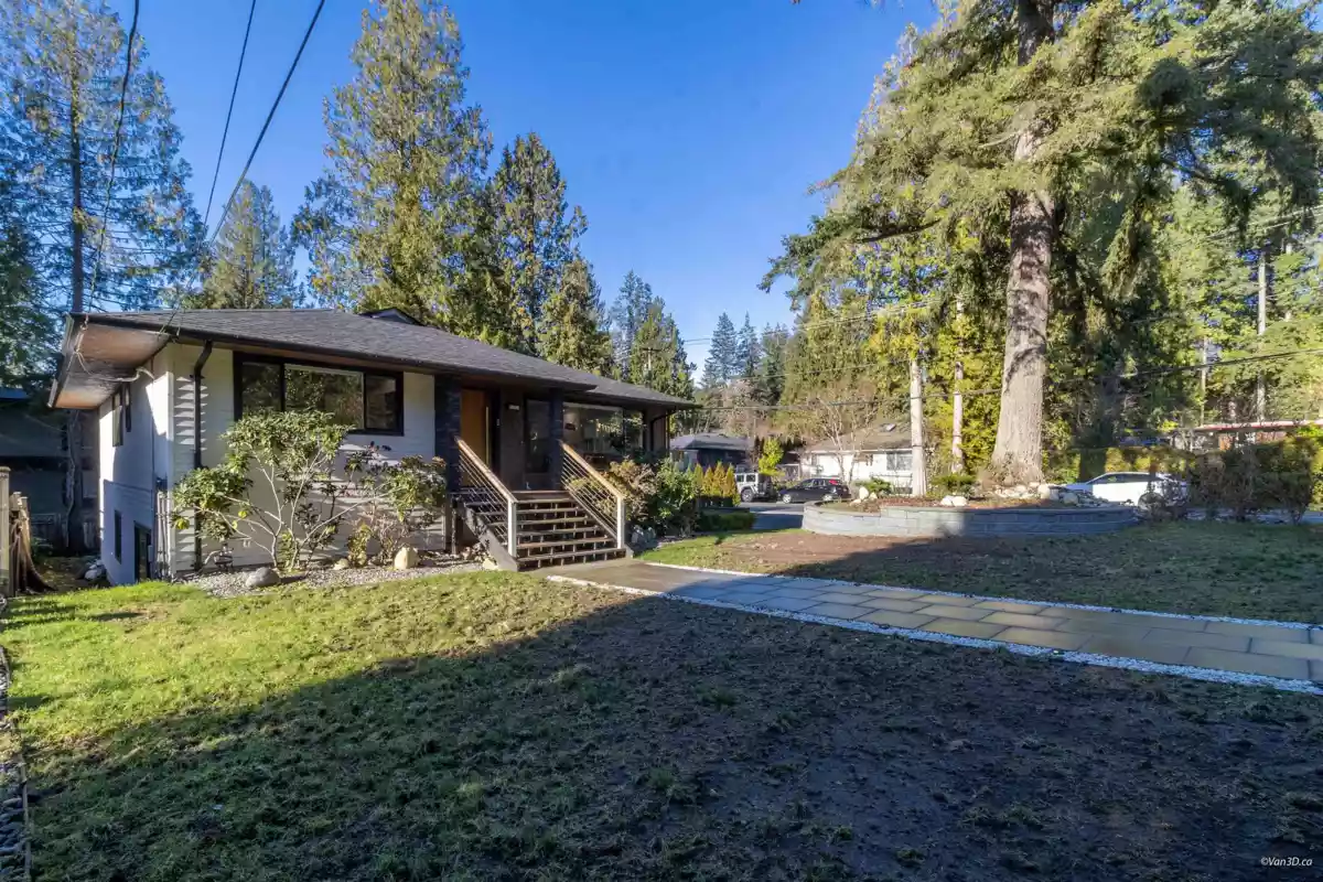 Aerial View of 4491 Primrose Lane, North Vancouver, BC