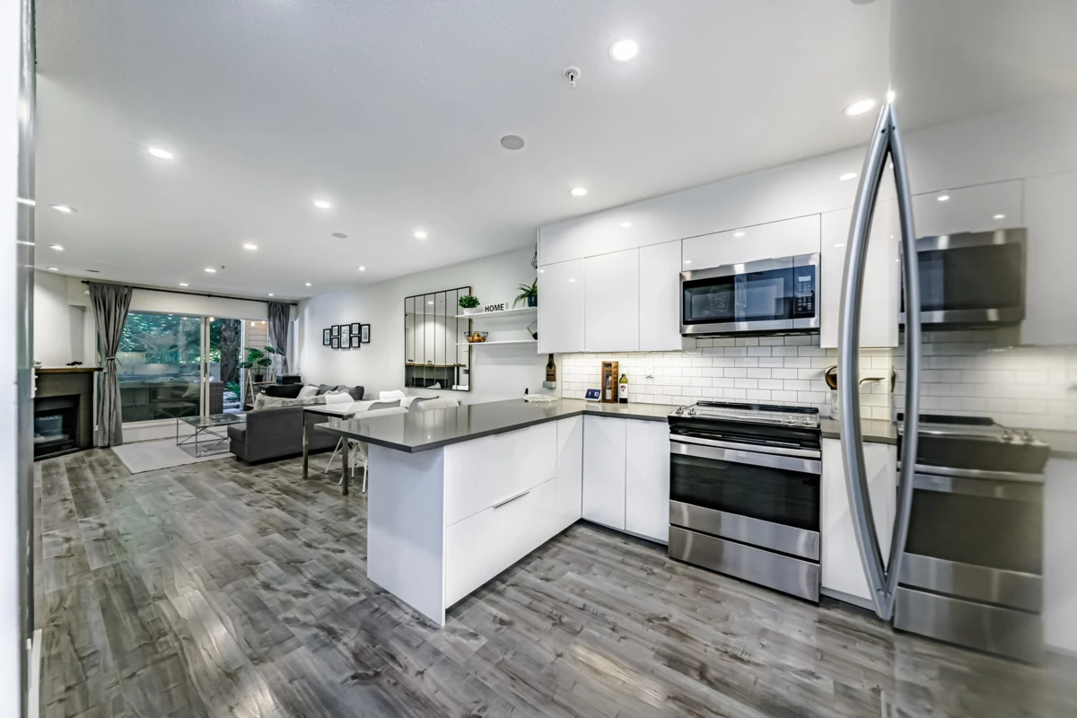 Living Room Photo of 108 1215 Pacific Street, Coquitlam, BC