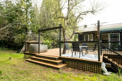 Aerial View of 5930 Shoal Way, Sechelt, BC