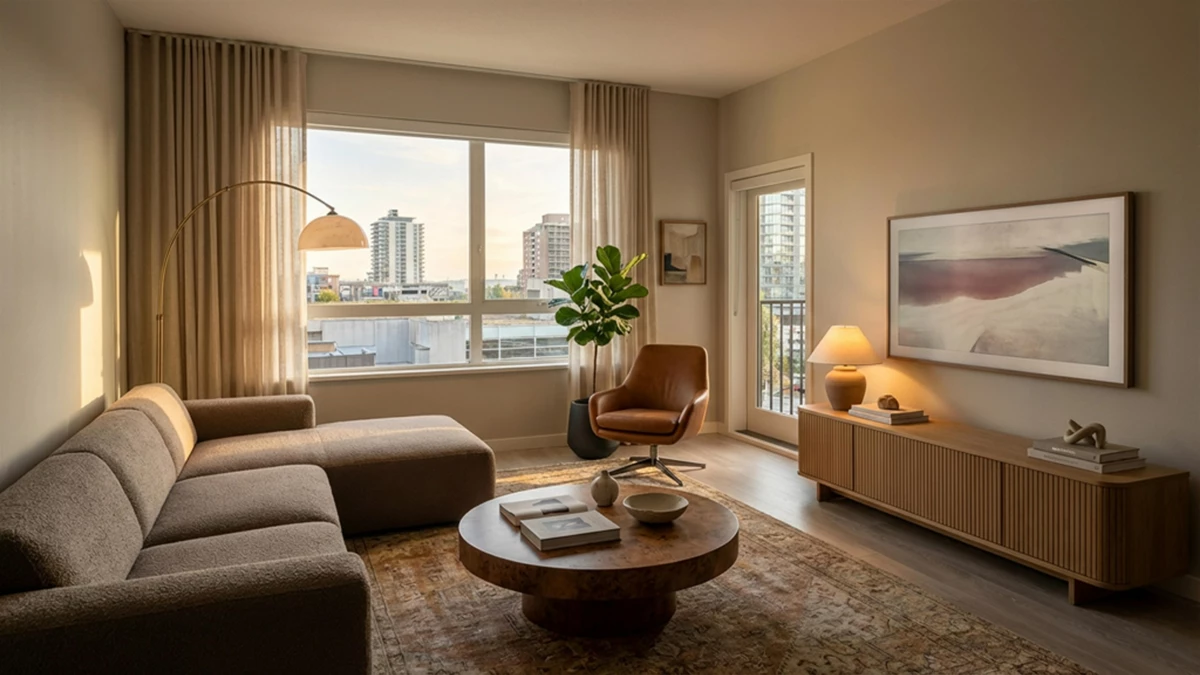 Living Room Photo of 402 110 E 17th Street, North Vancouver, BC