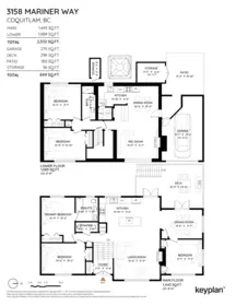 Aerial View of 3158 Mariner Way, Coquitlam, BC