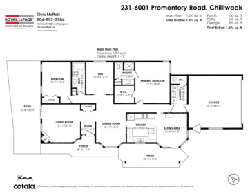 Aerial View of 231 6001 Promontory Road, Chilliwack, BC