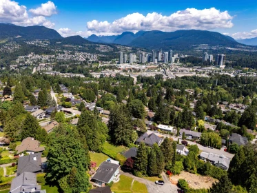 Aerial View of 3091 Lazy A Street, Coquitlam, BC