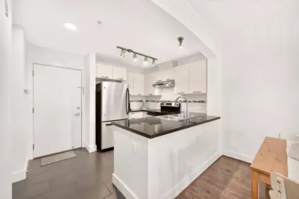 Kitchen Island Photo of 201 7428 Byrnepark Walk, Burnaby, BC