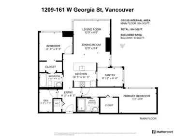 Front Yard Photo of 1209 161 W Georgia Street, Vancouver, BC