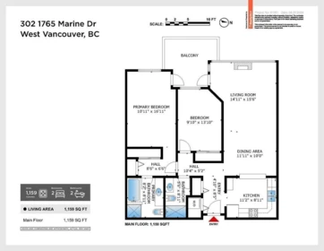 Guest Bathroom Photo of 302 1765 Marine Drive, West Vancouver, BC