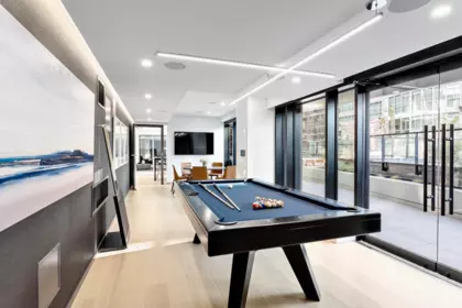 Aerial View of 406 889 Pacific Street, Vancouver, BC