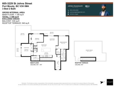 Exterior Rear Photo of 605 3229 St Johns Street, Port Moody, BC