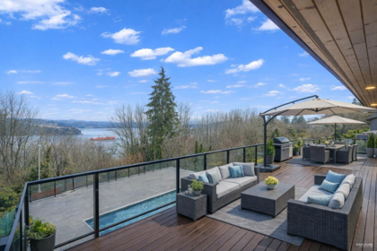 Aerial View of 5807 Highfield Drive, Burnaby, BC