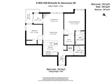 Bedroom 3 Photo of 1805 928 Richards Street, Vancouver, BC