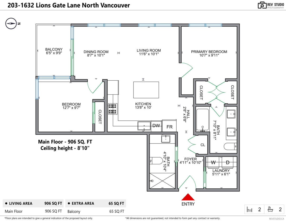 Aerial View of 203 1632 Lions Gate Lane, North Vancouver, BC