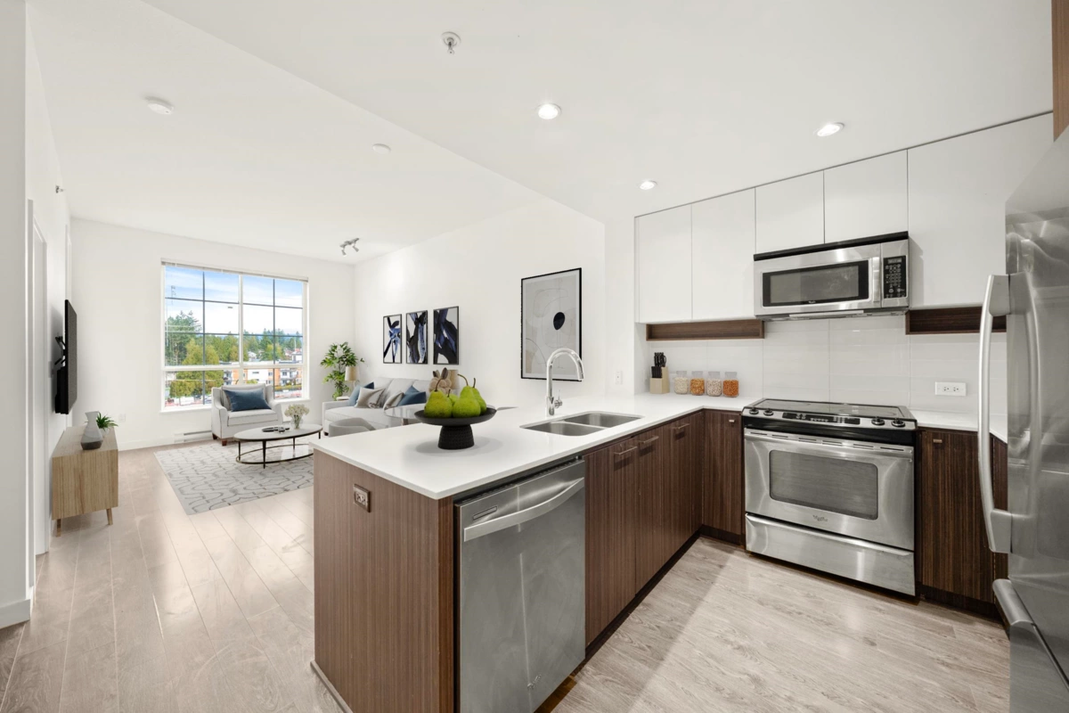 Living Room Photo of 417 608 Como Lake Avenue, Coquitlam, BC