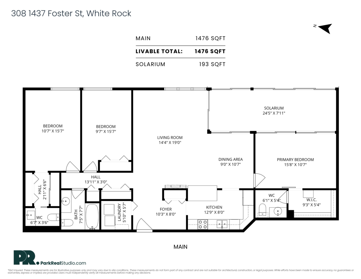 Exterior Rear Photo of 308 1437 Foster Street, White Rock, BC