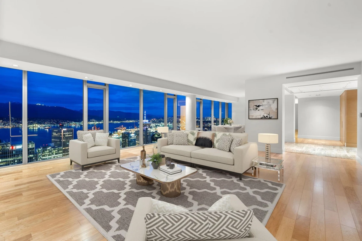 Living Room Photo of 4602 667 Howe Street, Vancouver, BC
