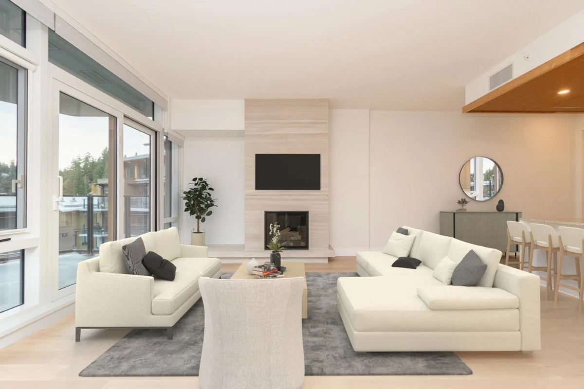 Living Room Photo of 401 6687 Nelson Avenue, West Vancouver, BC