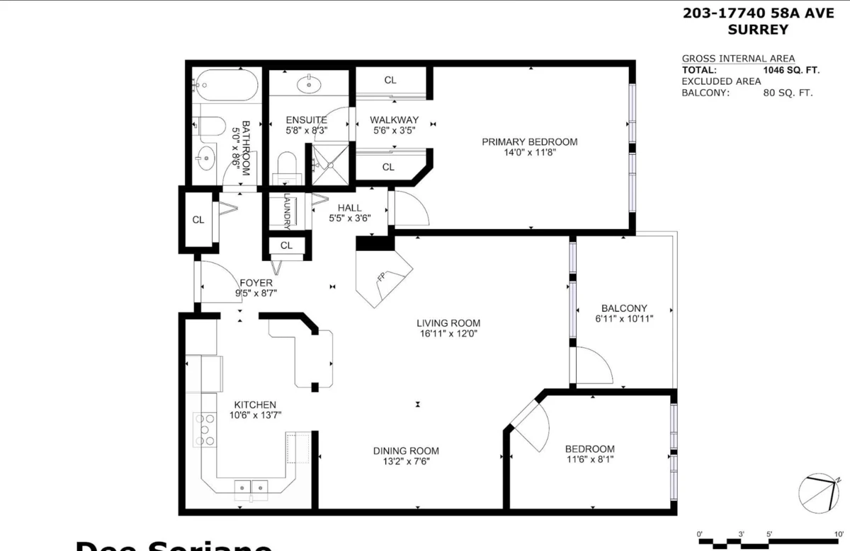 Exterior Rear Photo of 203 17740 58a Avenue, Surrey, BC