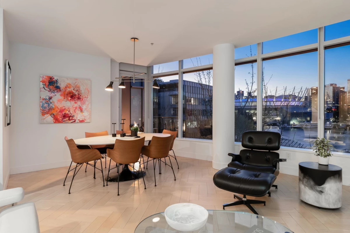 Living Room Photo of 501 138 Athletes Way, Vancouver, BC