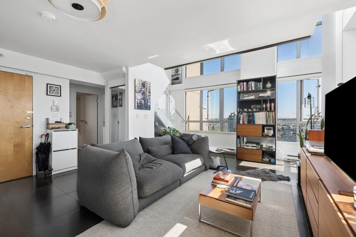 Living Room Photo of 2601 1238 Richards Street, Vancouver, BC