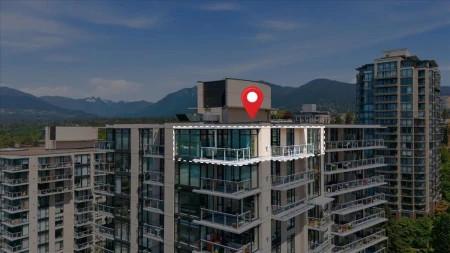 Aerial View of 1601 155 W 1st Street, North Vancouver, BC