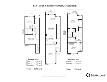 Aerial View of 113 3525 Chandler Street, Coquitlam, BC