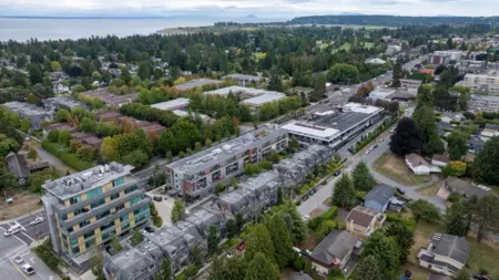 Aerial View of 207 1738 55a Street, Delta, BC