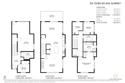 39 19180 65 Avenue, Surrey, BC, Surrey — Townhouse for sale