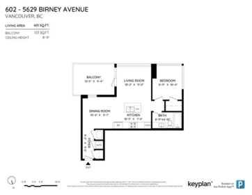Hallway Photo of 602 5629 Birney Avenue, Vancouver, BC