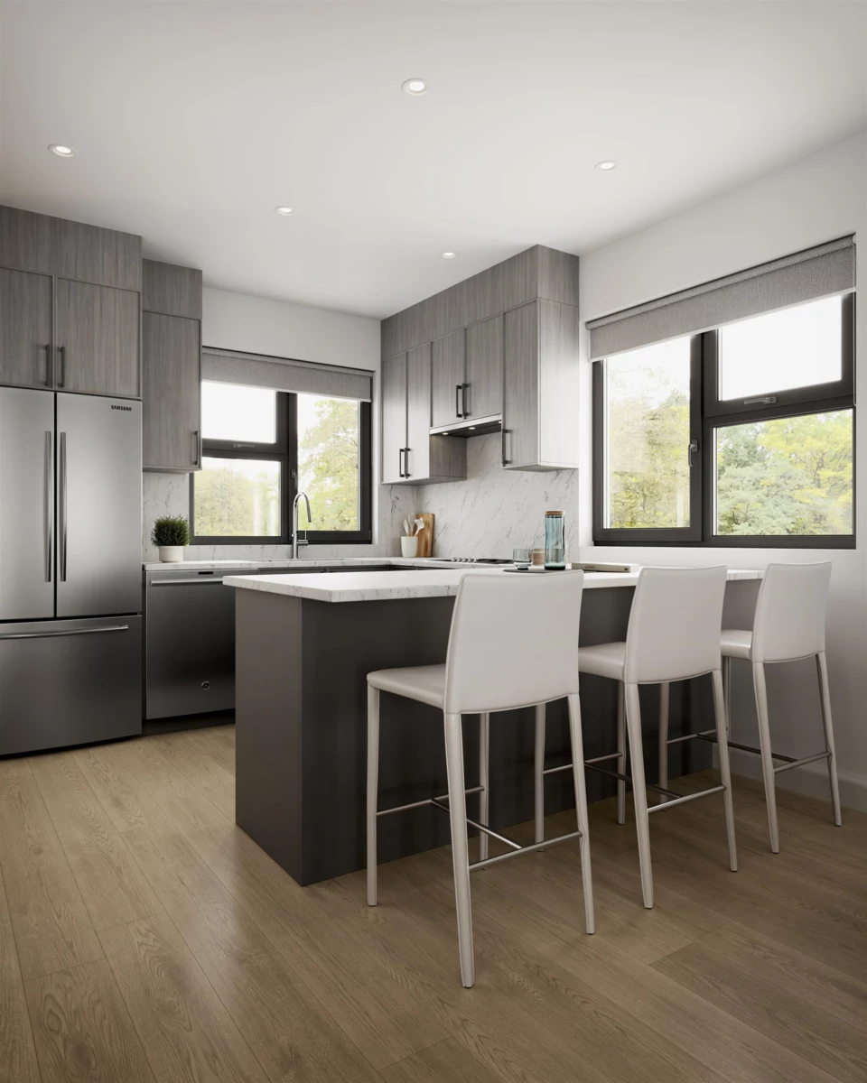 Exterior Rear Photo of 103 586 Thompson Avenue, Coquitlam, BC