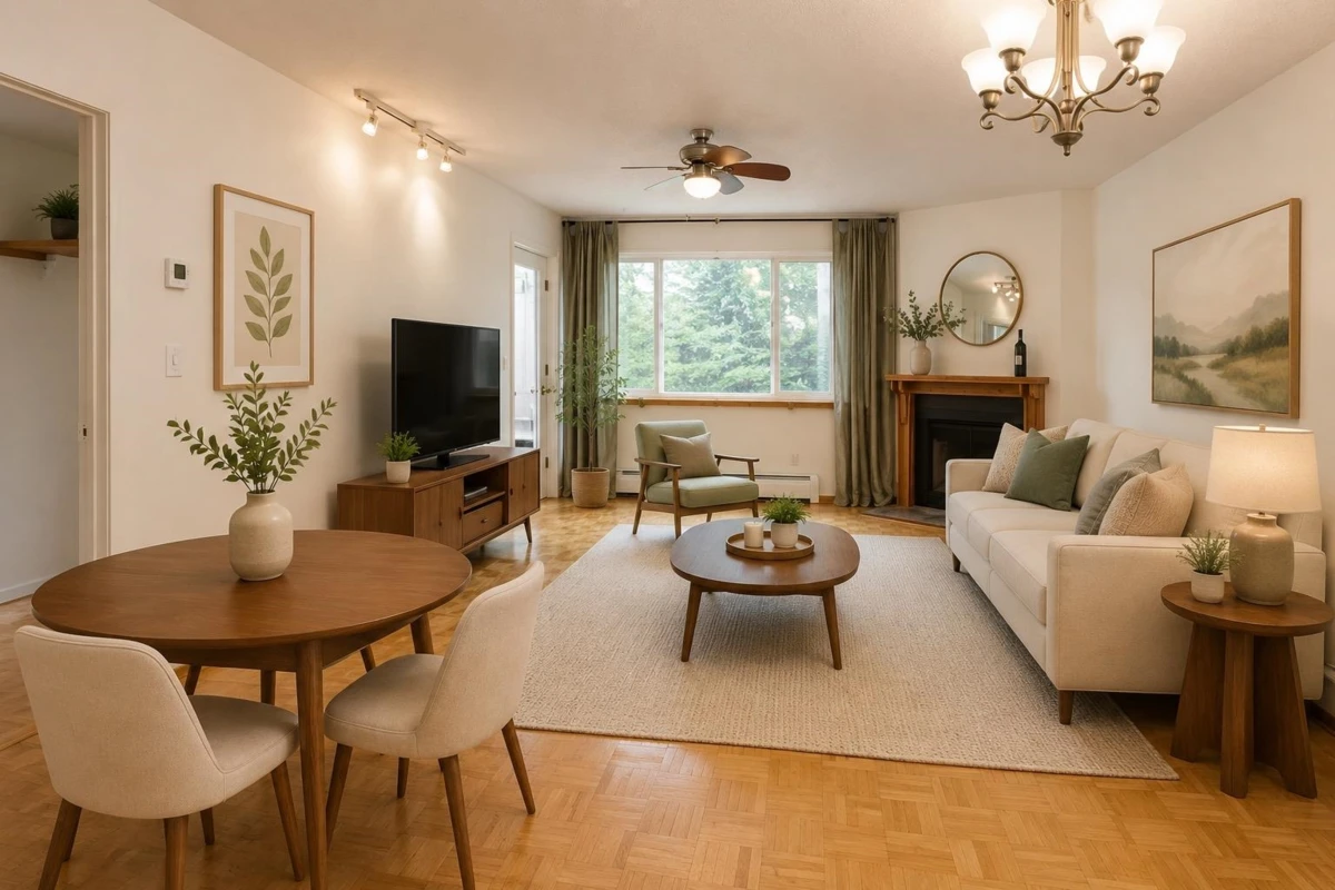 Living Room Photo of 213 1209 Howie Avenue, Coquitlam, BC