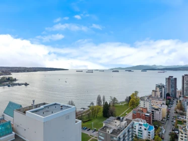 Aerial View of 306 1311 Beach Avenue, Vancouver, BC