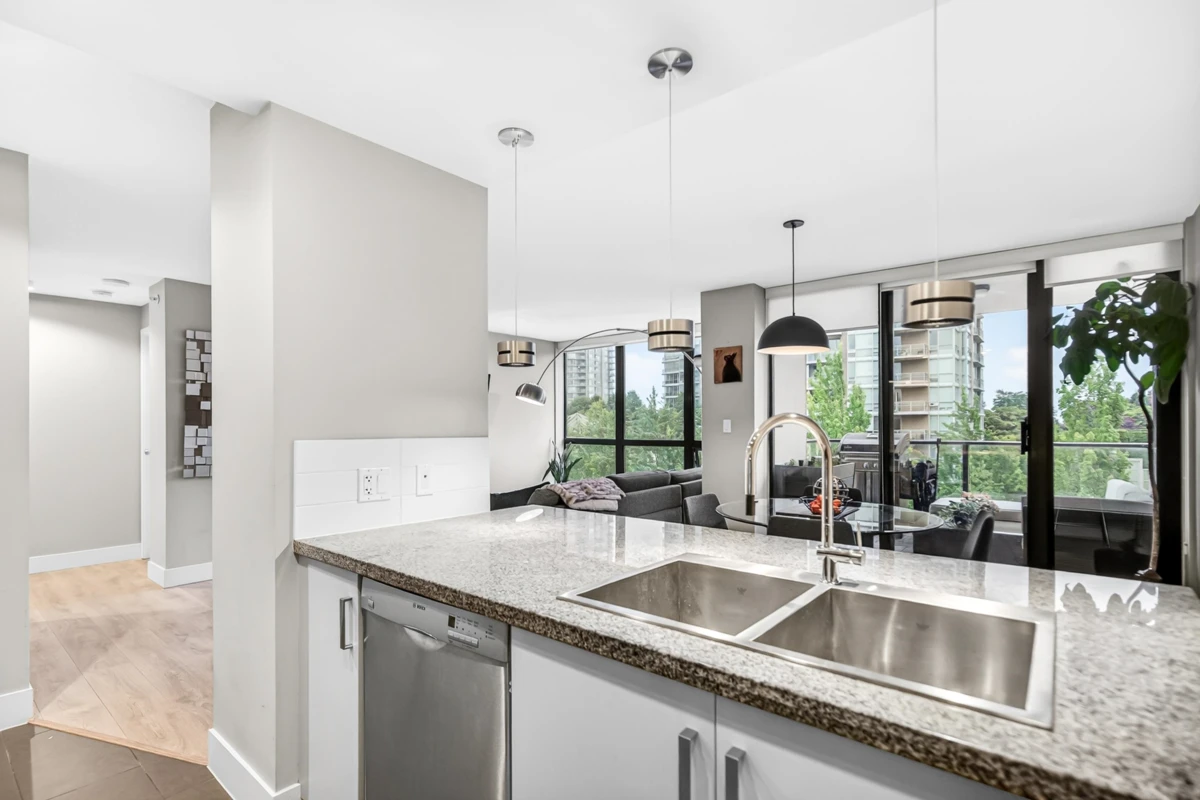 Living Room Photo of 604 2959 Glen Drive, Coquitlam, BC