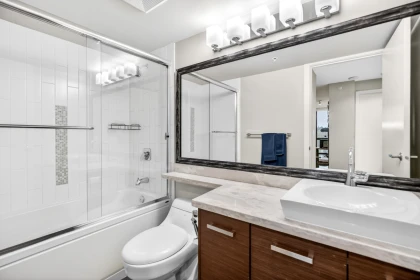 Guest Bathroom Photo of 604 2959 Glen Drive, Coquitlam, BC