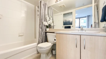 Guest Bathroom Photo of 305 3638 Vanness Avenue, Vancouver, BC