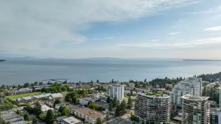 Aerial View of 502 1342 Johnston Road, White Rock, BC
