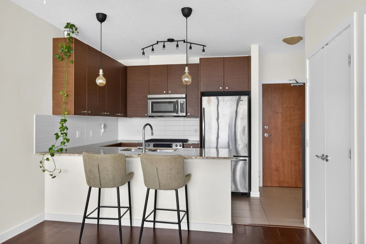 Living Room Photo of 1507 7360 Elmbridge Way, Richmond, BC
