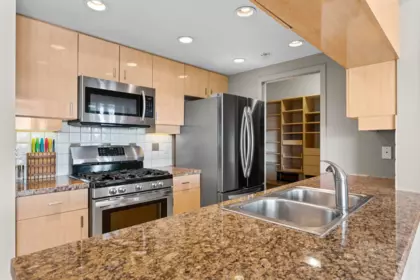 Kitchen Island Photo of 2505 1033 Marinaside Crescent, Vancouver, BC