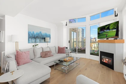 Living Room Photo of 3602 939 Homer Street, Vancouver, BC