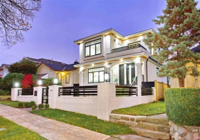 Aerial View of 5886 Sherbrooke Street, Vancouver, BC