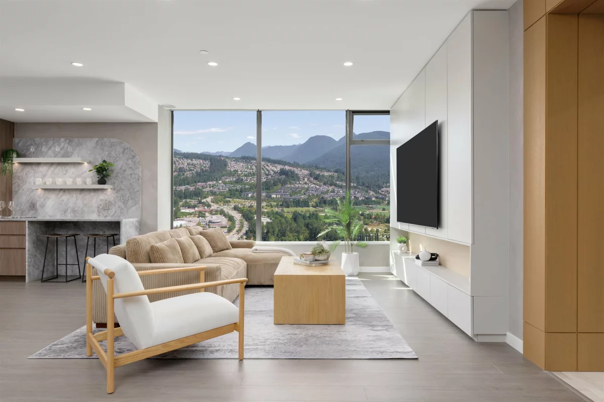 Living Room Photo of 1403 1175 Pinetree Way, Coquitlam, BC