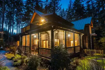 Aerial View of 3025 Anmore Creek Way, Anmore, BC