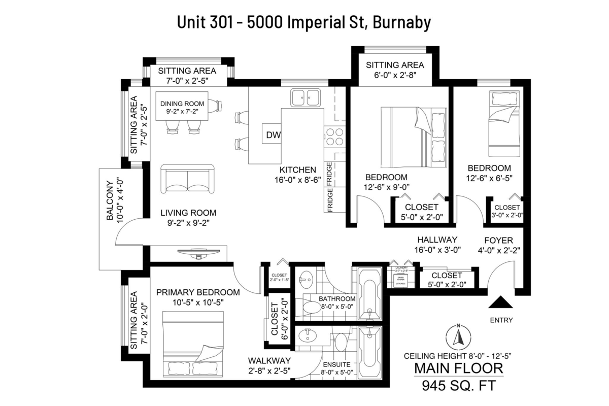 Staircase Photo of 301 5000 Imperial Street, Burnaby, BC