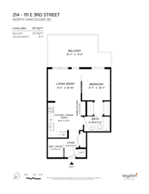 Basement Recreation Room Photo of 214 111 E 3rd Street, North Vancouver, BC